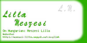 lilla meszesi business card